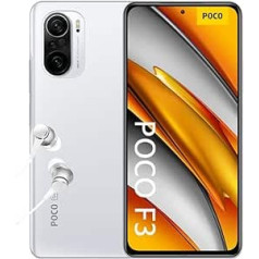 Poco F3 5G Smartphone without Contract + Headphones (16.94 cm (6.67 Inch) AMOLED Display 120Hz, 8GB + 256GB Memory, 48MP Quad Rear Camera, 20MP Front Camera, Dual SIM, Android 11) White [Exclusive to Amazon]