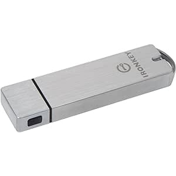 Kingston IronKey S1000 verschlüsselter USB-Stick 4GB Integrierter Kryptochip und zertifiziert für FIPS 140-2 Level 3 - IKS1000B/4GB, silber