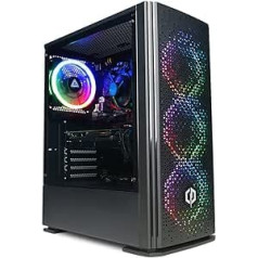 CYBERPOWERPC Wyvern Gaming PC - AMD Ryzen 5 4500, Nvidia 4060 8GB, 16GB RAM, 500GB NVMe SSD, 650W 80+ PSU, WLAN, Windows 11, Blaze RGB