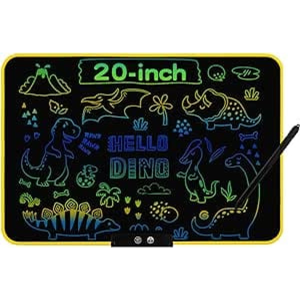 surekuo LCD Writing Boards Children, 20 Inch Rechargeable Battery Colour Screen Doodle Board, Erasable Office Handwriting Tablet, Girls and Boys