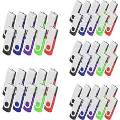 USB Flash Drives 4GB 50pcs 2.0 USB Flash Drive Memory Drive Swivel Disk for Laptop/PC/Car (5 Colors)