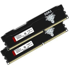 DDR3 16GB Kit (8GBx2) Desktop RAM 1333MHz PC3-10600 UDIMM Non-ECC Unbuffered 1.5V 2Rx8 Dual Rank 240-Pin CL9 PC Computer Memory Upgrade Module Memory Kit (Black)