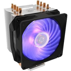 Cooler Master Hyper H410R RGB CPU Air Cooler - Low Profile Cooling System, Direct Contact Technology, 4 Copper Heatpipes, Compact Aluminium Heatsink with 92mm RGB PWM Fan - AMD and Intel Compatible
