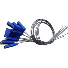 Sicherheitsetiketten aus Stahl, nummeriert, 180 mm, manipulationssicher, ISO 17712, manipulationssicher, Container-Dichtungen, C-TPAT, LKW-Dichtungen, 100 Stück, Blau