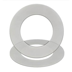 GASKET24 Silicone Gasket 60° Transparent EN 1514-1 IBC DN 600; PN 10 695x610x2 (Pack of 5)