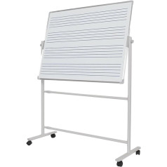 LOOQS Double-Sided Mobile Whiteboard, Angle Height Adjustable, Dry-Erase Music Board for Creative Teaching at Home at School (Size : 60 x 90 cm)