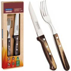 Nerūsējošā tērauda steiku galda piederumu komplekts dāvanu kastītē Churrasco GAUCHO, komplektā 2 gab.