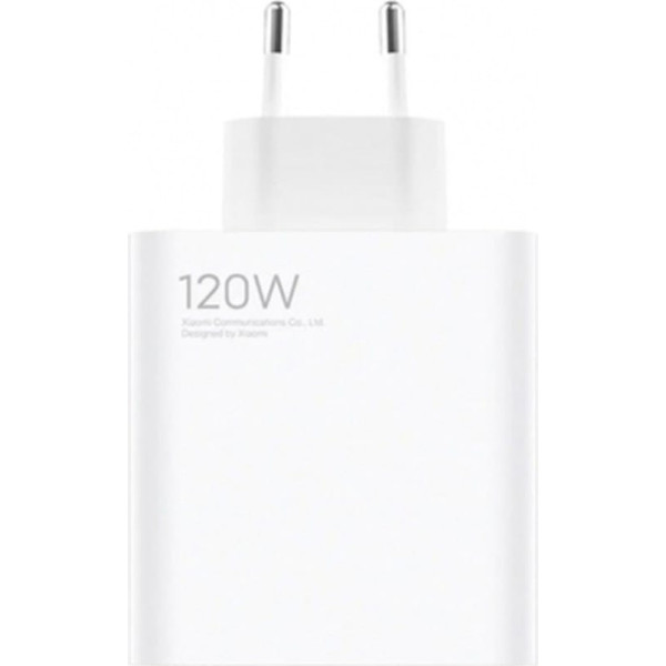 Ātrais USB-A uz USB-C ceļojumu lādētājs Combo 120 W — balts