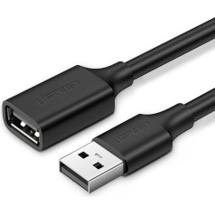 Pagarinātāja kabeļa adapteris USB 2.0 kabelim, 5 m, melns