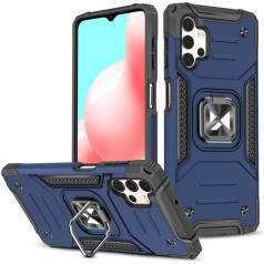 Bruņots korpusa vāciņš + magnētiskais turētājs priekš Samsung Galaxy A13 5G Ring Armor zils