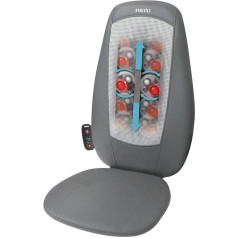 Homedics Shiatsu Seat for Back and Shoulder Massage | Adjustable Massage Chair, Relieve Muscle Tension with 3 Different Massage Types, Rollers, Vibration, Soothing Warmth | Black
