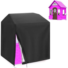 Rilime Outdoor Playhouse Cover, 420D Waterproof Playhouse Covers Keep Kids Playhouse Dry and Clean Double Stitched All-Weather Protection (127 x 110 x 130 cm)