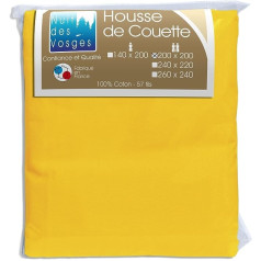 Nuit des Vosges Cotoval Duvet cover Plain Color Cotton 140 x 200 cm, yellow, 200 x 200 cm