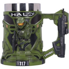 Nemesis Now Halo Master Chief Tankard, Green, 15.5 cm