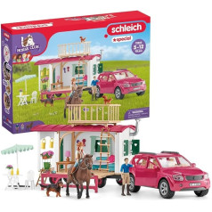 schleich 72205 Camping Trip with the Caravan, from 5 Years, Horse Club Playset, 113 Pieces, Exclusive to Amazon