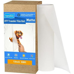 Yamation DTF Transfer Film Roll 33cm 100m High Quality Double Sided Matte Finish PET Transfer Paper Direct On Film