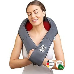 Munichspring Original Munich Spring® Shiatsu Neck Massager with Heat and Real Jade Stones I Wired Massager for Neck, Shoulder, Back, Full Body I German Design