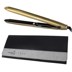 Euphoria Professional Tourmaline Hair Straightener with Digital Display and Temperature Adjustable up to 230° + Faux Leather Case Made in Italy