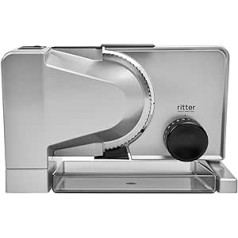 RITTER Serano 7 Duo Plus 553.051 Electric Slicer with DC Motor, Made in Germany, Metal, Metallic Silver