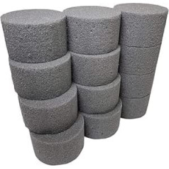 18 x Dried Flower Foam Cylinders Round Oasis SEC for Artificial Flowers Cute Baskets Florists Crafts Art Floristry Wedding Funeral Cemetery Dry Foam Round Oasis (18)