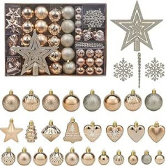 Christmas tree decoration set with 78 hanging baubles