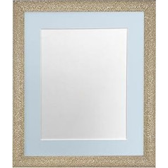 FRAMES BY POST Glittering Gold Photo Frame Mount 16x12 Picture Size 12x8 Plastic Glass Plastic Blue Mount 16x12 Image Size 12x8 Inch