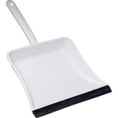 Riess, 0363-033, dust shovel with rubber lip, classic white, length 40 cm, height 4.8 cm, enamel white