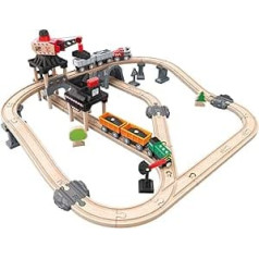 Hape Eisenbahnwelt Bergbau-Set aus Holz, 64 Teile, ab 3 Jahren