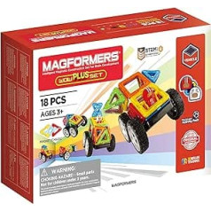 MAGFORMERS Wow Plus 707020 Magnetic Building Blocks Set, 18 Pieces, Magnetic Toy for Children, Gift Years, Boys, Girls, Building Blocks