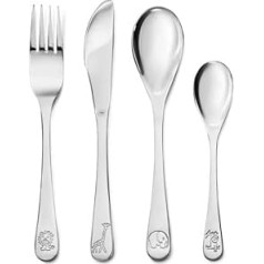 Zilverstad 6839030 4-Piece Children's Cutlery Set Miffy Zoo Design 16 / 17 / 16 / 13 cm 18/10 Stainless Steel
