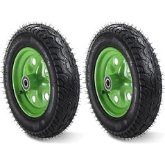 LIGUOYI 3.00-8 Wheel Handcart 2 Pieces Pneumatic Tyres Rubber Wheels 14 Inch Wheelbarrow Accessories Replacement Wheel Wheel with Inner and Outer Tyres Transport Wheel for DIY Dining Trolley