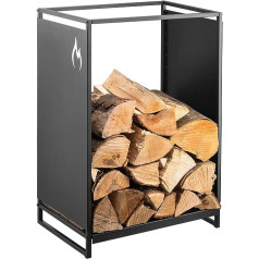 Kos Design Firewood Rack Firewood Holder Firewood Rack Firewood Stand Firewood Holder Metal in Black