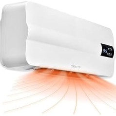 ProfiCare® Wall Fan Heater with Window Open Detection, Radiator for up to 60 m², Electric Heater for Wall Mounting Including Mounting Material, Heater with 1.5 m Cable, Remote Control and Timer, PC HL