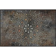 wash+dry Madhana Door Mat, 50 x 75 cm, Washable for Indoor and Outdoor Use