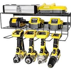 Wall Cordless Screwdriver Holder, Metal Tool Holder for Storage Battery, Charging Station, Cordless Screwdriver, Drill | Wall Tool Rack for Garage, Storage Room, Workshop