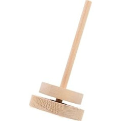 Ciieeo Wooden thread holder with twist mechanism, spinning wood thread spindle, classic spider thread holder, knitting accessories, sewing accessories