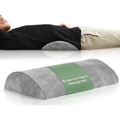 WELL B4 Lumbar Cushion, Lumbar Support Cushion for Bed and Sofa for Back Support when Lying down, Lumbar Support Pillow, Lumbar Support Pillow, Grey