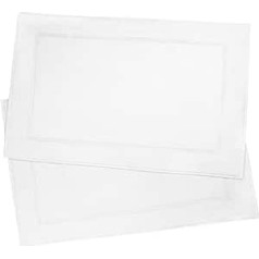 ZOLLNER® bath mats of set of 2 / rugs / bath mat white 50 x 80 cm, 100% cotton, weight approx. 520 g/sqm, available in other colours, premium-quality, series 