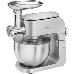 Profi Cook ProfiCook PC-KM 1151 2in1 Multi-Küchenmaschine und Fleischwolf mit Alu-Druckguss-Gehäuse, 8 Geschwindigkeitsstufen, 6,5 L Edelstahlschüssel, umfangreiches Zubehör, 1300 W