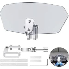 Esynic Windscreen Deflector Motorcycle Adjustable Clip On Windscreen Extension Spoiler for Motorcycle Road Bikes etc.