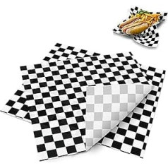 Dhswnng Cheese Paper, Wax Paper, 100 Sheets, Deli Paper Sheets, Sandwich Wrap Paper, Bread Paper, Butterbread Paper for French Fries, Burgers, Cakes (Black)