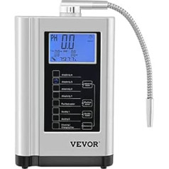 VEVOR Alkaline Acid Water Machine, 3.5-10.5 pH 7 Modes Home Alkaline Water Filter, 600 to -500 mV Water Ioniser Water Filter Machine, 50-1000 mg/L TDS Water Filter Cleaning Machine