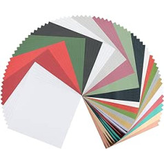 Vaessen Creative Florence Coloured Paper - Square Craft Paper - 30.5 x 30.5 cm - Mix of Colours Christmas - 75 Pieces - 216-200 g/m² - Scrapbooking, Card Making, Punching and Other Paper Crafts
