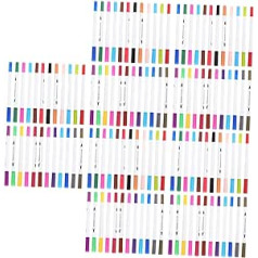 Lurrose 120 Stk doppelseitiger Markierungsstift acrylfarben stifte set kindertagsgeschenke aquarellfarben stifte kritzel waschbar Marker einstellen Schreibpinsel Student Aquarellstift Abs