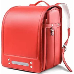 Schultasche, Ransel, japanischer Stil, Schultasche, PU-Leder, großes Fassungsvermögen, leichte Büchertasche für Mädchen und Jungen, Rosa