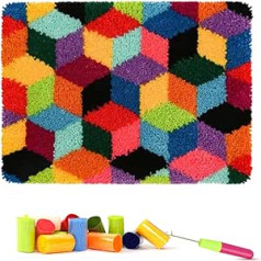 Latch Hook Kit, 50 x 38 cm, DIY Carpet Making Kits for Kids and Adults, Home Decoration (3240)