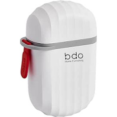 Travel Soap Box with Lid, Portable, Waterproof and Leak-Proof, Includes Convenient Handle, Soap Dish for Travel, Bathroom, Camping, Outdoor (White)