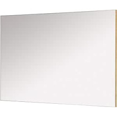 Germania 3921-243 Frameless Mirror on Support Plate in Navarre Oak Replica 94 x 60 x 3 cm (W x H x D)