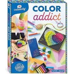 Janod - Various Activities Color Addict - I Love Creativity - 8 Artworks to Create - Creative Hobby Children - Fine Motor Skills and Concentration - From 8 Years, J07754