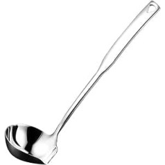 Kopinma 304 Stainless Steel Soup Ladle with Pouring Spout Ladle for Serving 12